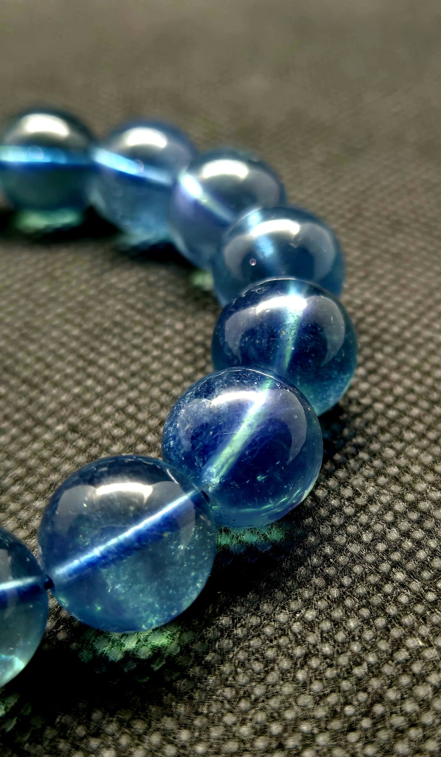 Aquamarine Bracelet 13 mm Beads | Ocean Blue | Collector Grade | Extremely Rare | 48.48 g