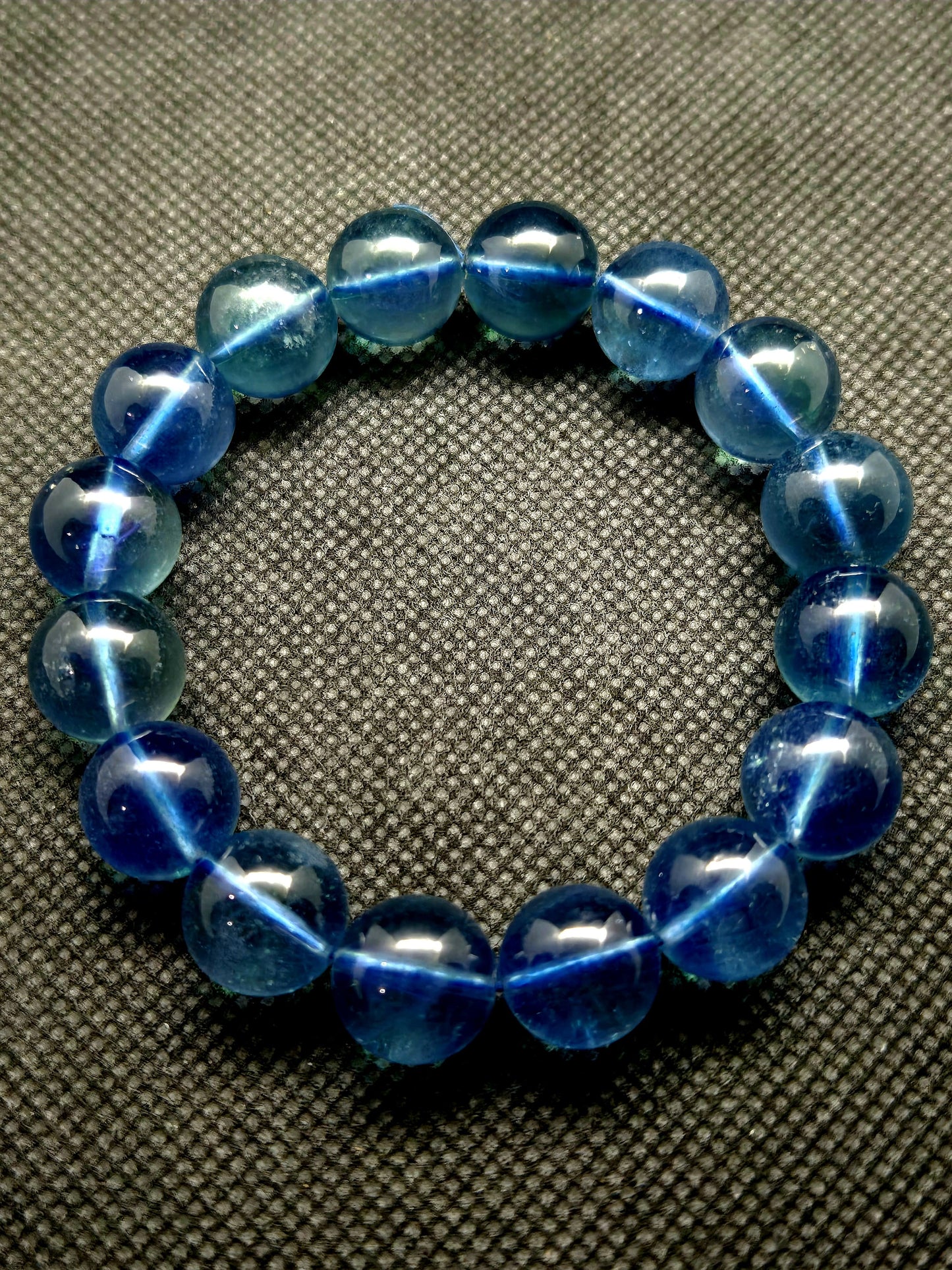 Aquamarine Bracelet 13 mm Beads | Ocean Blue | Collector Grade | Extremely Rare | 48.48 g